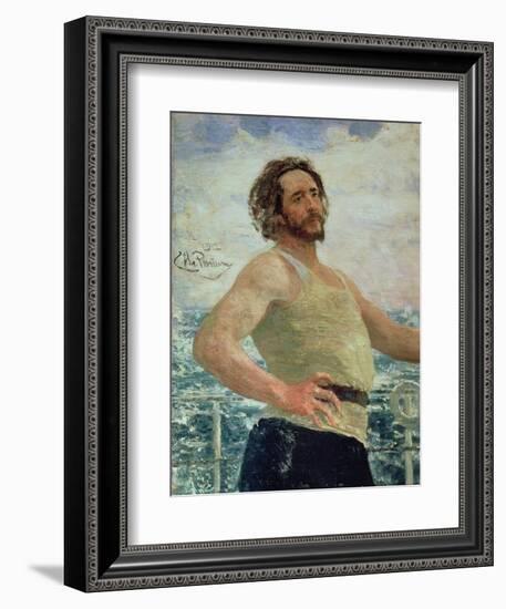 Portrait of Author Leonid Andreev-Ilya Efimovich Repin-Framed Giclee Print