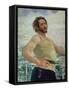 Portrait of Author Leonid Andreev-Ilya Efimovich Repin-Framed Stretched Canvas