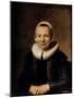 Portrait of Baertje Martens, 1649-Rembrandt van Rijn-Mounted Giclee Print