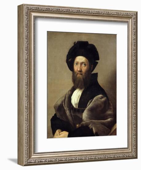 Portrait of Baldassare Castiglione by Raphael-null-Framed Giclee Print