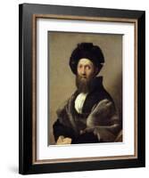 Portrait of Baldassare Castiglione by Raphael-null-Framed Giclee Print