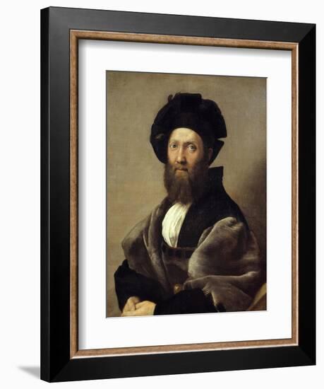 Portrait of Baldassare Castiglione by Raphael-null-Framed Giclee Print