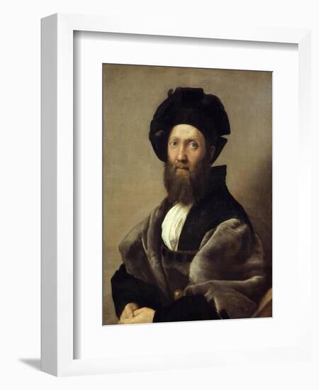 Portrait of Baldassare Castiglione by Raphael-null-Framed Giclee Print