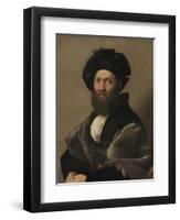 Portrait of Baldassare Castiglione, Ca 1515-Raphael-Framed Giclee Print