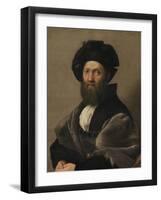 Portrait of Baldassare Castiglione, Ca 1515-Raphael-Framed Giclee Print