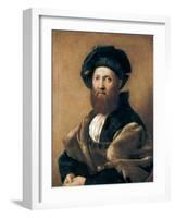 Portrait of Baltazar Castiglione-Raphael-Framed Art Print