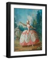 Portrait of Barbara Campanini (1721-179), known as La Barbarina, 1721-Jean Philippe Delaroche-Framed Giclee Print