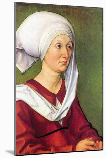 Portrait of Barbara Durer, Born Holper-Albrecht Dürer-Mounted Art Print