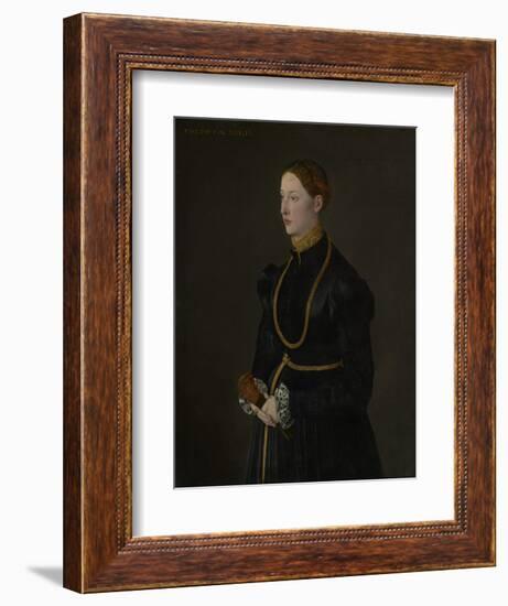 Portrait of Barbara Kressin, 1544-Netherlandish School-Framed Giclee Print