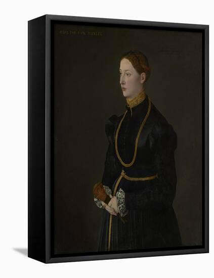 Portrait of Barbara Kressin, 1544-Netherlandish School-Framed Stretched Canvas