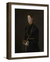 Portrait of Barbara Kressin, 1544-Netherlandish School-Framed Giclee Print