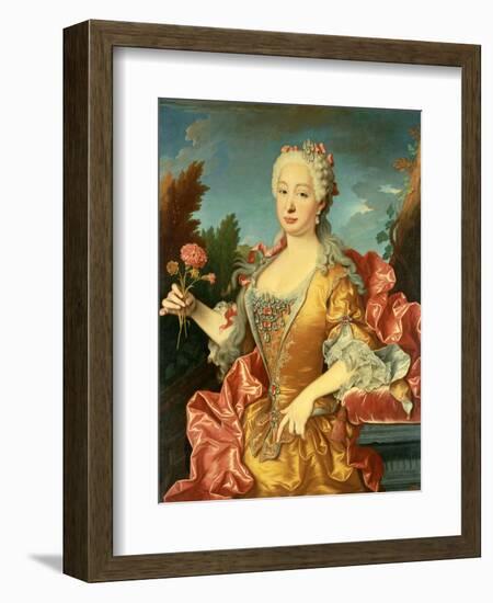 Portrait of Barbara of Portugal, C. 1735-Jean Ranc-Framed Giclee Print