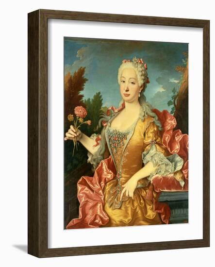 Portrait of Barbara of Portugal, C. 1735-Jean Ranc-Framed Giclee Print