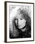 Portrait of Barbra Streisand, 1983-null-Framed Photo
