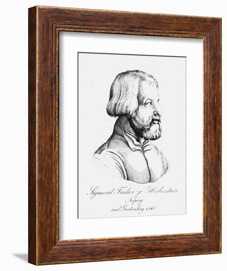 Portrait of Baron Sigmund Von Herberstein, Ambassador in Poland and Russia, 1547-null-Framed Giclee Print