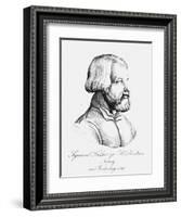 Portrait of Baron Sigmund Von Herberstein, Ambassador in Poland and Russia, 1547-null-Framed Giclee Print