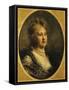 Portrait of Baroness Frankfort, 1870-1880-Daniele Ranzoni-Framed Stretched Canvas