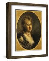 Portrait of Baroness Frankfort, 1870-1880-Daniele Ranzoni-Framed Giclee Print