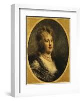 Portrait of Baroness Frankfort, 1870-1880-Daniele Ranzoni-Framed Giclee Print