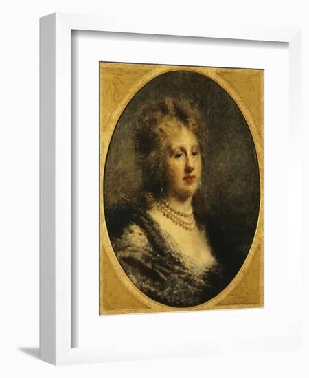 Portrait of Baroness Frankfort, 1870-1880-Daniele Ranzoni-Framed Giclee Print