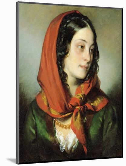 Portrait of Baroness Lutheroth-Friedrich Von Amerling-Mounted Giclee Print