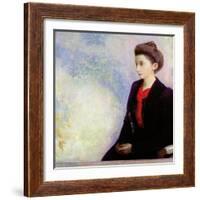 Portrait of Baroness Robert de Domecy, 1900-Odilon Redon-Framed Giclee Print