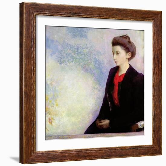 Portrait of Baroness Robert de Domecy, 1900-Odilon Redon-Framed Giclee Print