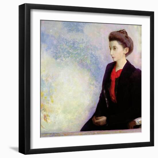 Portrait of Baroness Robert de Domecy, 1900-Odilon Redon-Framed Giclee Print