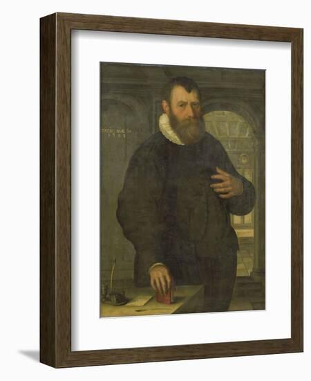 Portrait of Bartholomeus Van Der Wiere-Jan Claesz-Framed Art Print