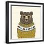 Portrait of Bear in Pullover-Olga_Angelloz-Framed Art Print