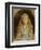 Portrait of Beatrice Caird Wearing a White Dress with a Blue Sash (Oil on Canvas)-John Everett Millais-Framed Premium Giclee Print