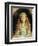 Portrait of Beatrice Caird, Wearing a White Dress with Blue Sash-John Everett Millais-Framed Giclee Print