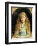 Portrait of Beatrice Caird, Wearing a White Dress with Blue Sash-John Everett Millais-Framed Giclee Print