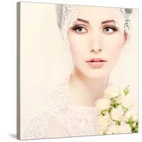 Portrait of Beautiful Bride-Pandorabox-Stretched Canvas