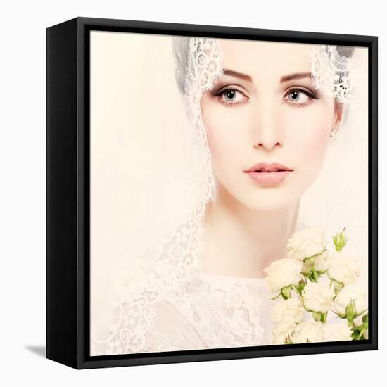 Portrait of Beautiful Bride-Pandorabox-Framed Stretched Canvas