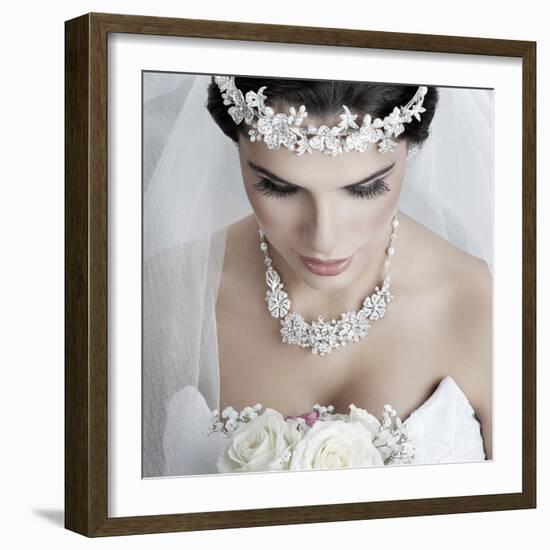 Portrait of Beautiful Bride-Pandorabox-Framed Photographic Print