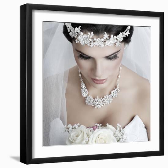 Portrait of Beautiful Bride-Pandorabox-Framed Photographic Print