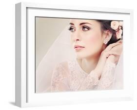 Portrait of Beautiful Bride-Pandorabox-Framed Photographic Print