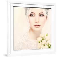 Portrait of Beautiful Bride-Pandorabox-Framed Photographic Print