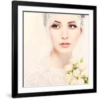 Portrait of Beautiful Bride-Pandorabox-Framed Photographic Print