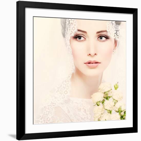 Portrait of Beautiful Bride-Pandorabox-Framed Photographic Print