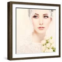 Portrait of Beautiful Bride-Pandorabox-Framed Photographic Print