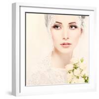 Portrait of Beautiful Bride-Pandorabox-Framed Photographic Print