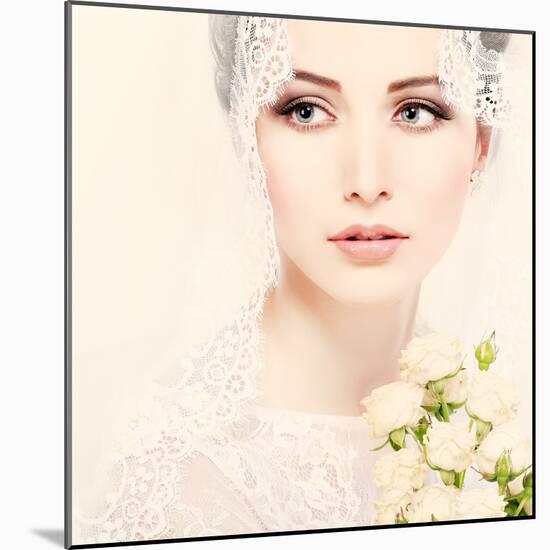 Portrait of Beautiful Bride-Pandorabox-Mounted Photographic Print