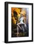 Portrait of Beautiful Girl in the Forest Girl with Fairy Look in Autumnal Shoot-iancucristi-Framed Photographic Print