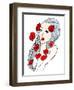 Portrait of Beautiful Young Woman Covered with Flowers-lolya1988-Framed Art Print