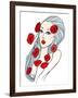 Portrait of Beautiful Young Woman Covered with Flowers-lolya1988-Framed Art Print