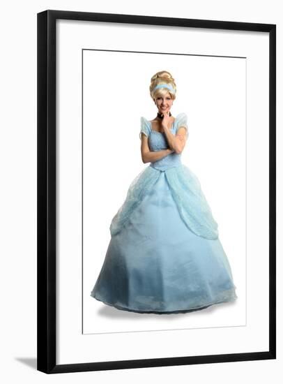 Portrait of Beautiful Young Woman Dressed in Princess Costume Isolated over White Background-Gino Santa Maria-Framed Photographic Print