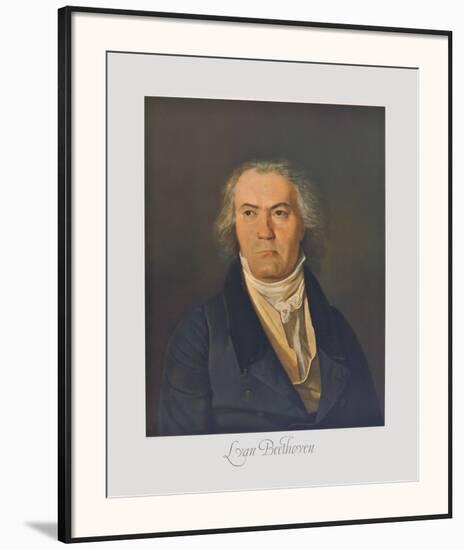 Portrait of Beethoven-Ferdinand Georg Waldmüller-Framed Art Print