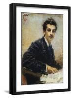 Portrait of Benedetto Junck, 1874-Tranquillo Cremona-Framed Giclee Print